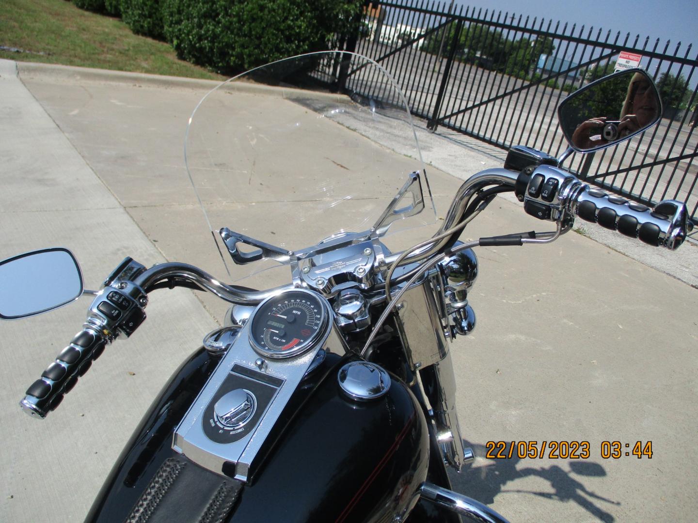 2002 BLACK Harley-Davidson FLSTF $10,000 IN EXTRAS (1HD1BMY1X2Y) with an 1450CC engine, located at 2001 E. Lancaster, Ft. Worth, 76103, (817) 336-7000, 32.746181, -97.301018 - Photo#5