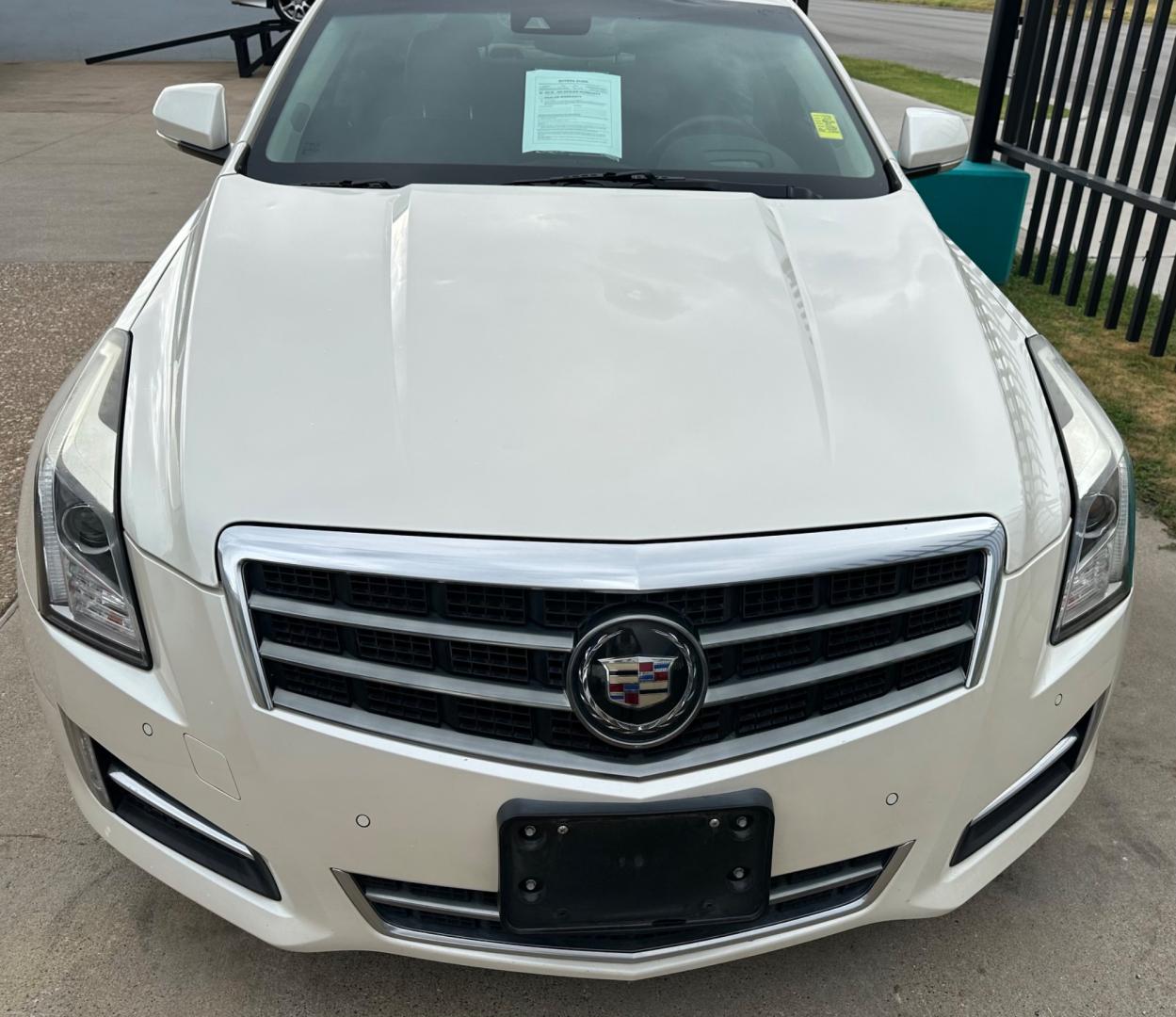 2014 WHITE Cadillac ATS 2.0L Premium RWD (1G6AF5SX2E0) with an 2.0L L4 DOHC 16V TURBO engine, AUTOMATIC transmission, located at 2001 E. Lancaster, Ft. Worth, 76103, (817) 336-7000, 32.746181, -97.301018 - Photo#2