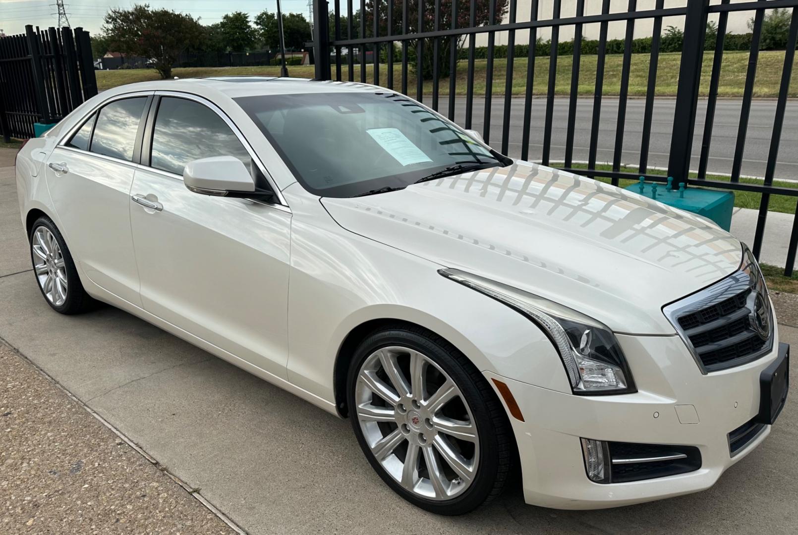 2014 WHITE Cadillac ATS 2.0L Premium RWD (1G6AF5SX2E0) with an 2.0L L4 DOHC 16V TURBO engine, AUTOMATIC transmission, located at 2001 E. Lancaster, Ft. Worth, 76103, (817) 336-7000, 32.746181, -97.301018 - Photo#6