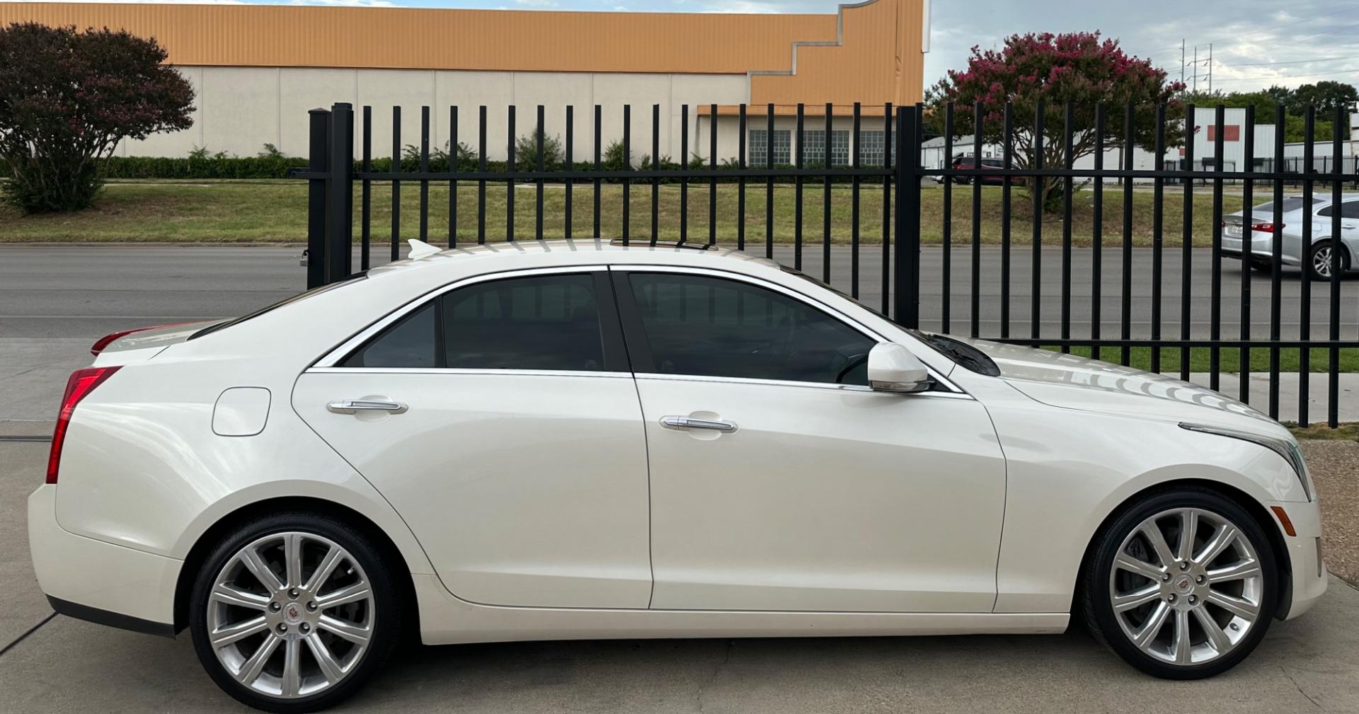 2014 WHITE Cadillac ATS 2.0L Premium RWD (1G6AF5SX2E0) with an 2.0L L4 DOHC 16V TURBO engine, AUTOMATIC transmission, located at 2001 E. Lancaster, Ft. Worth, 76103, (817) 336-7000, 32.746181, -97.301018 - Photo#7