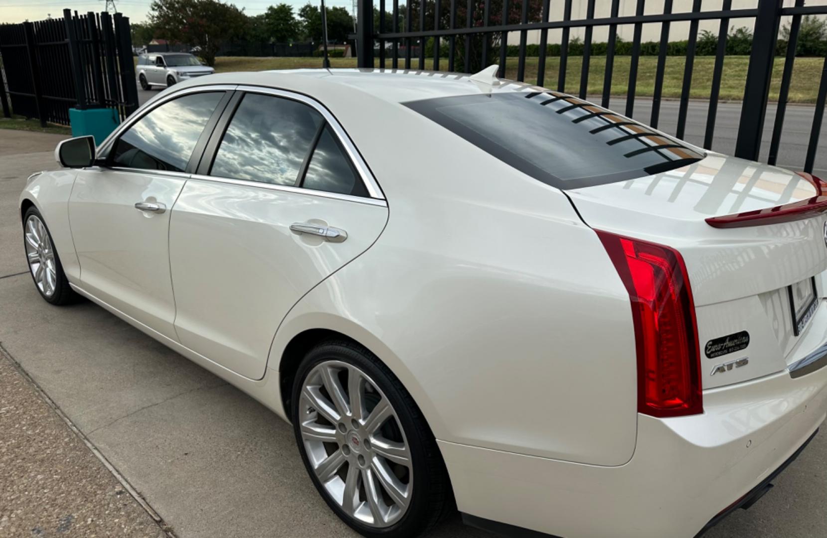 2014 WHITE Cadillac ATS 2.0L Premium RWD (1G6AF5SX2E0) with an 2.0L L4 DOHC 16V TURBO engine, AUTOMATIC transmission, located at 2001 E. Lancaster, Ft. Worth, 76103, (817) 336-7000, 32.746181, -97.301018 - Photo#3